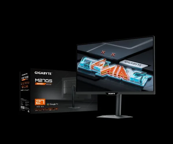 מסך גיימינג חכם Gigabyte M27QS 2K SS IPS 1Ms 180Hz Google TV
