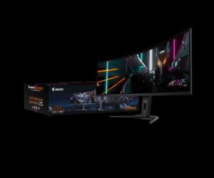 מסך AORUS CO49DQ Ultra-Wide DQHD OLED 0.03ms 144Hz KVM HDR