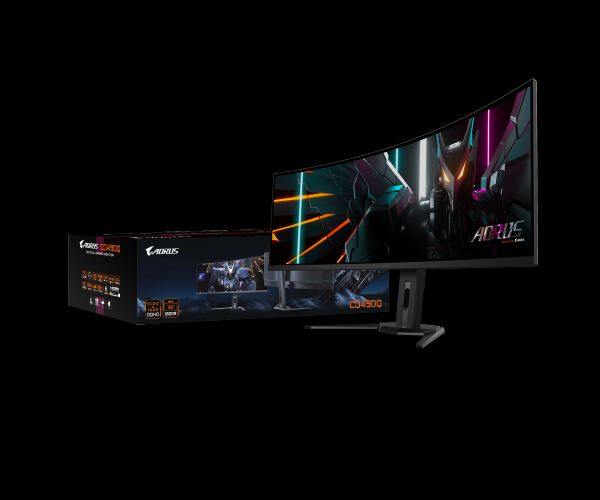 מסך AORUS CO49DQ Ultra-Wide DQHD OLED 0.03ms 144Hz KVM HDR