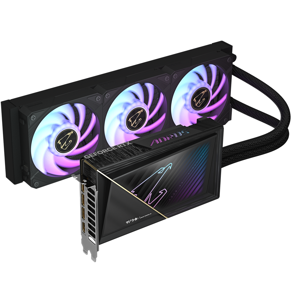 כרטיס מסך AORUS GeForce RTX 5080 XTREME WATERFORCE 16GB – קירור נוזלי 360 מ״מ