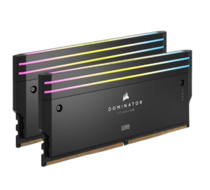 זיכרון לנייח Corsair Dominator Titanium RGB 32GB (2x16GB) DDR5 6000MHz CL30 Intel XMP