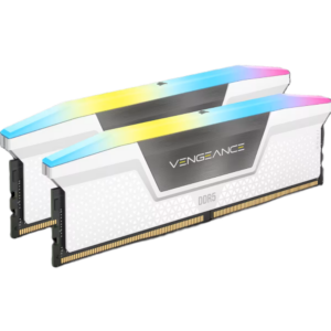 זיכרון לנייח Corsair Vengeance RGB 32GB (2x16GB) DDR5 6000MHz CL30 Intel XMP – לבן
