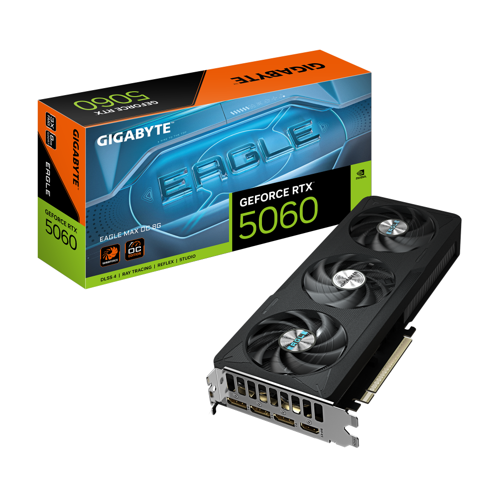 כרטיס מסך GIGABYTE GeForce RTX 5060 EAGLE MAX OC 8GB