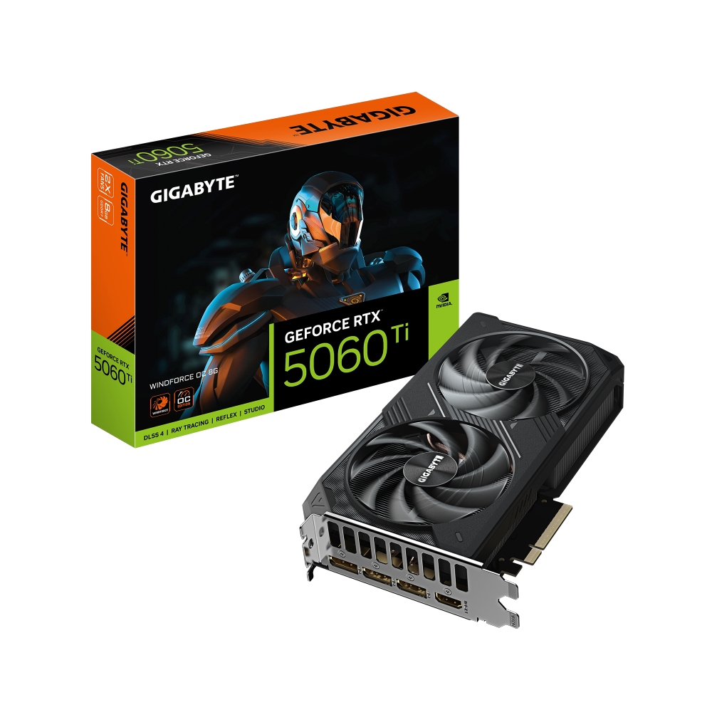 כרטיס מסך GIGABYTE GeForce RTX 5060 Ti WINDFORCE OC 8GB