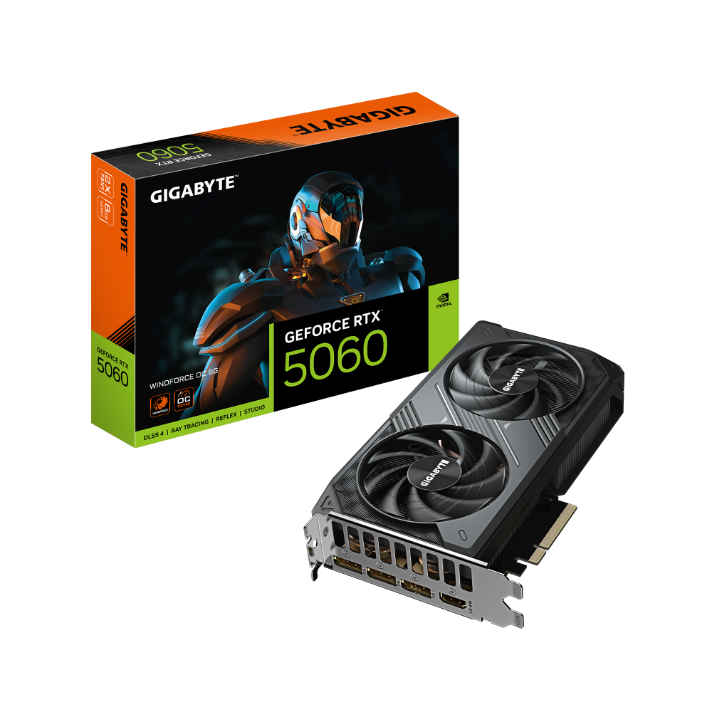 כרטיס מסך GIGABYTE GeForce RTX 5060 WINDFORCE OC 8GB