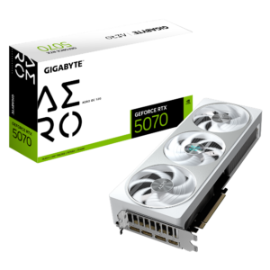 כרטיס מסך GIGABYTE GeForce RTX 5070 AERO OC 12GB – לבן