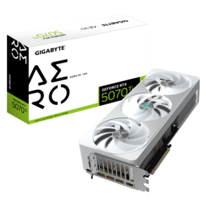 כרטיס מסך GIGABYTE GeForce RTX 5070 Ti AERO OC 16GB – לבן