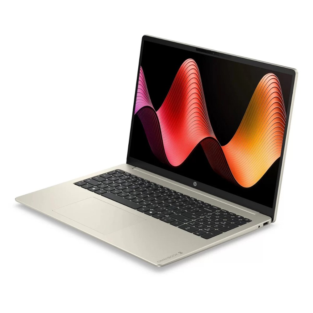 מחשב נייד HP OmniBook 3 16 בצבע זהב – מבט בזווית