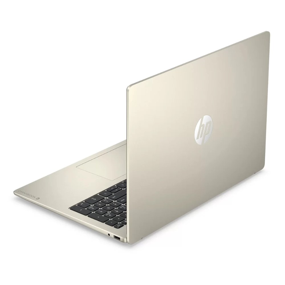 מחשב נייד HP OmniBook 3 16 בצבע זהב – מבט מאחור
