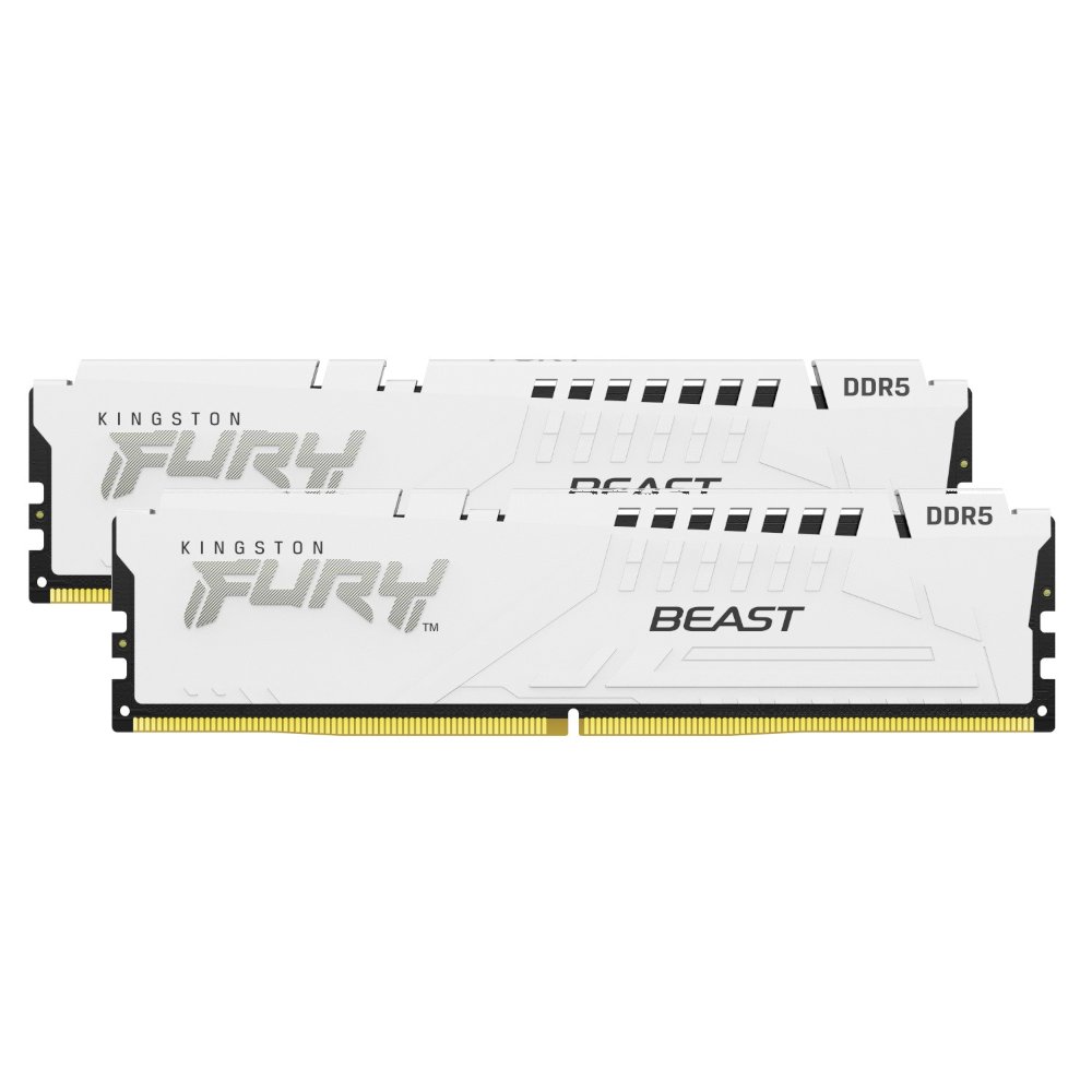 זיכרון לנייח Kingston FURY Beast 32GB (2x16GB) DDR5 6000MHz CL36 – לבן
