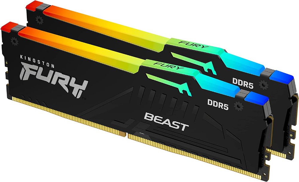 זיכרון לנייח Kingston FURY Beast RGB 32GB (2x16GB) DDR5 6000MHz CL30 AMD EXPO