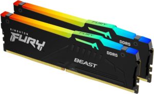 זיכרון לנייח Kingston FURY Beast RGB 32GB (2x16GB) DDR5 6000MHz CL36
