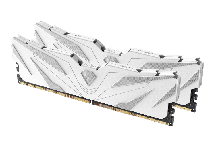 זיכרון לנייח Netac Shadow II 32GB (2x16GB) DDR5 6000MHz CL38 Intel XMP – לבן