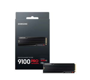 כונן SSD Samsung 9100 PRO 1TB NVMe M.2 PCIe Gen5 עם Heatsink