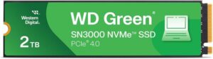 כונן SSD WD Green SN3000 2TB NVMe M.2 PCIe Gen4