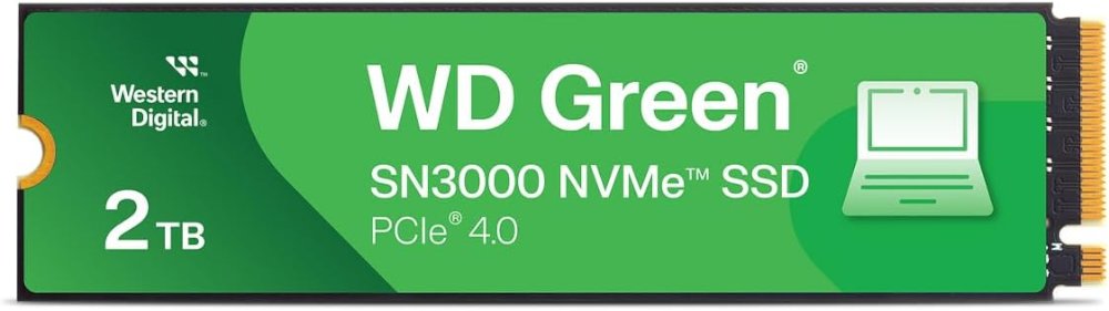 כונן SSD WD Green SN3000 2TB NVMe M.2 PCIe Gen4
